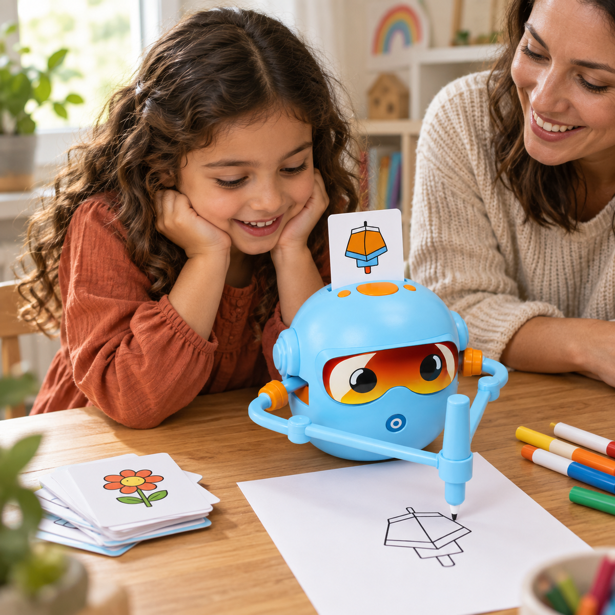 Robot dessinateur avec 100 cartes d’activités — vue 2
