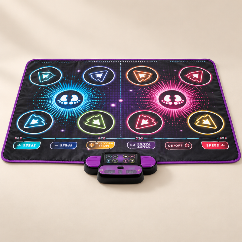 Tapis de danse électronique deux joueurs — 106 × 80 cm — vue 1