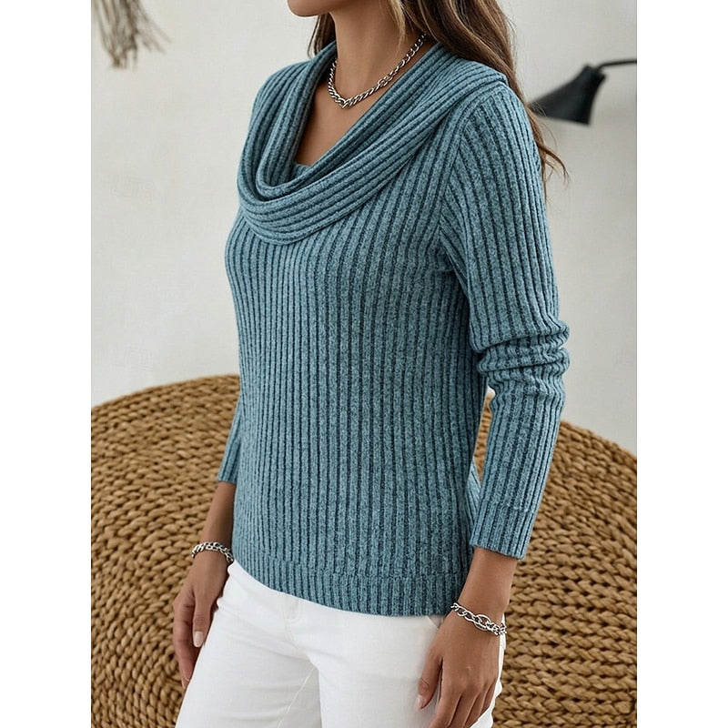 Pull côtelé à col bénitier — Amielle Paris