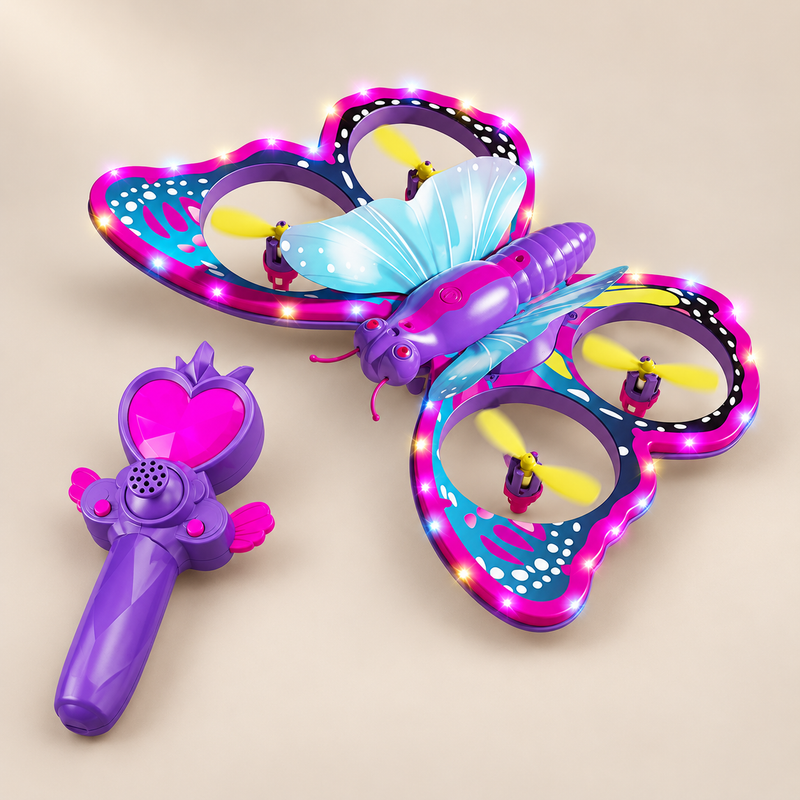 Mini drone papillon lumineux avec télécommande — vue 1