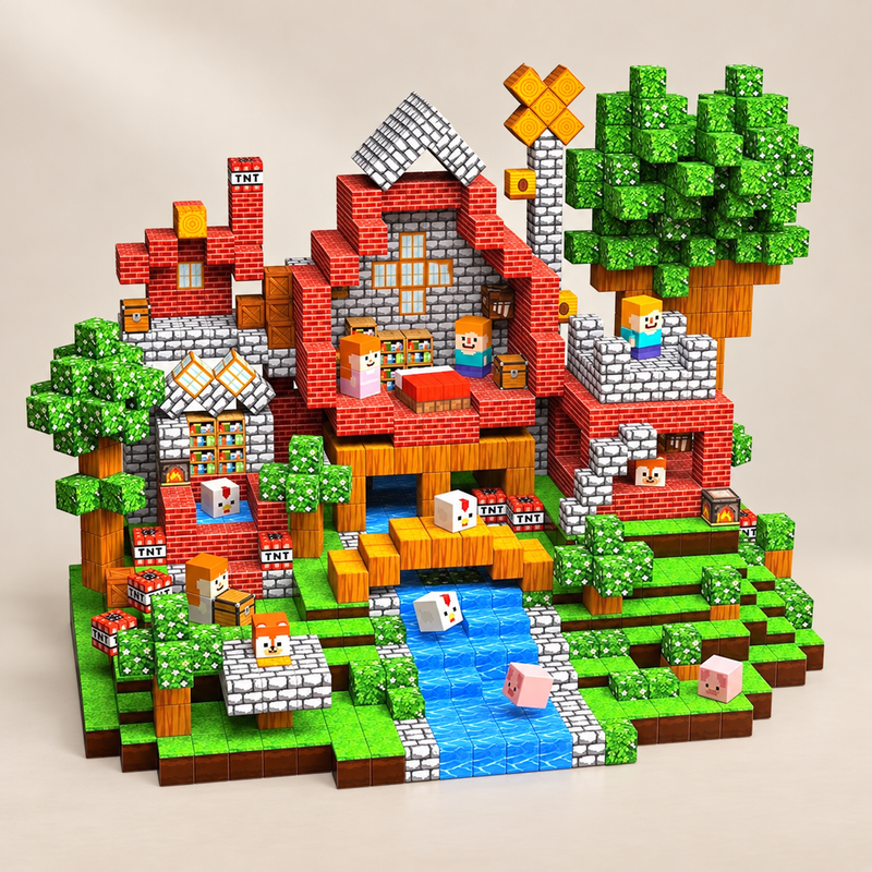 Cubes de construction magnétiques — 100 ou 150 pièces — vue 1