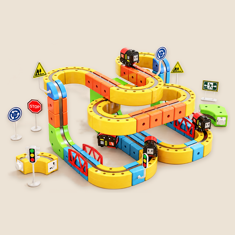 Circuit de train magnétique à construire — vue 1