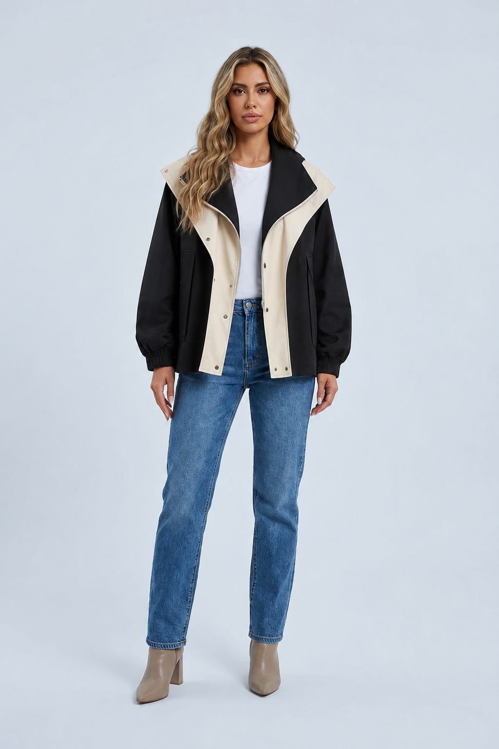 Maisy — Veste ample à grand col châle — Amielle Paris