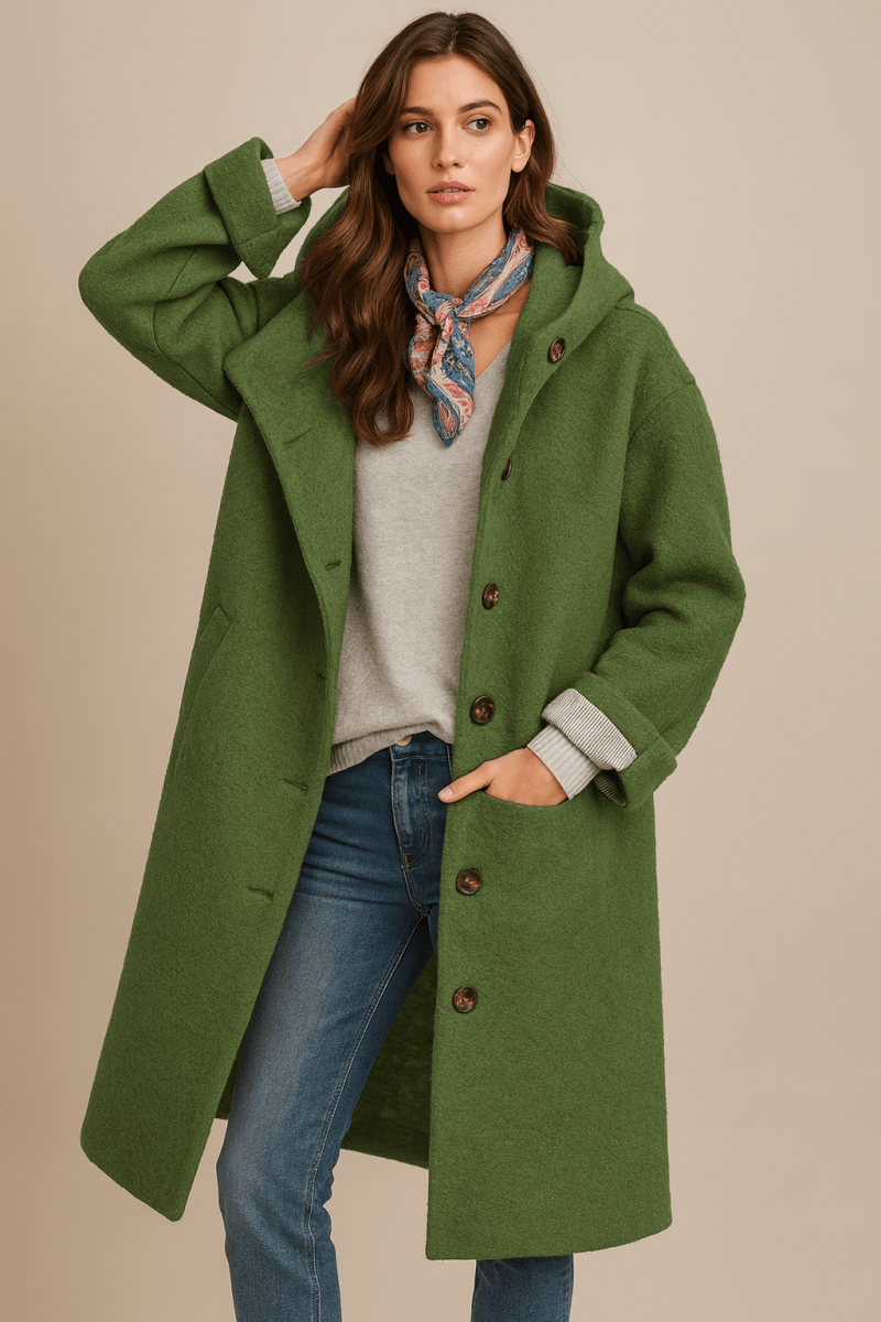 Felicity — Manteau mi-long boutonné — Amielle Paris