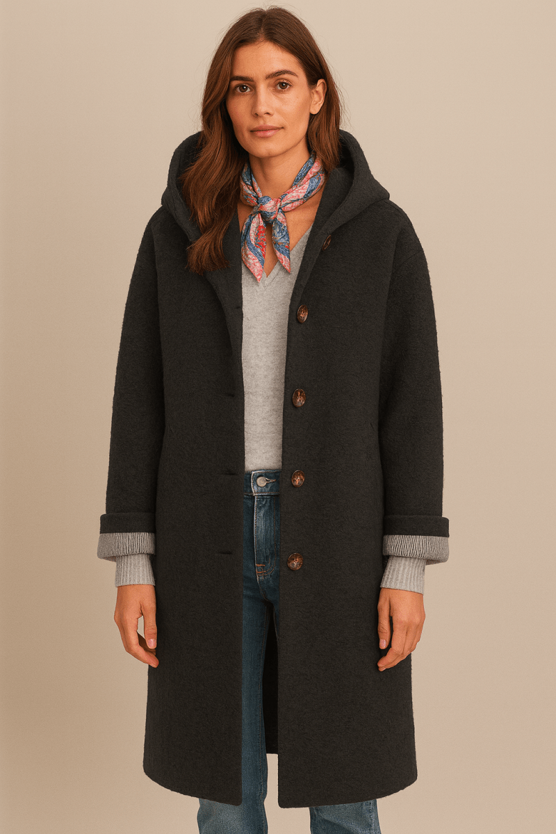 Felicity — Manteau mi-long boutonné — Amielle Paris