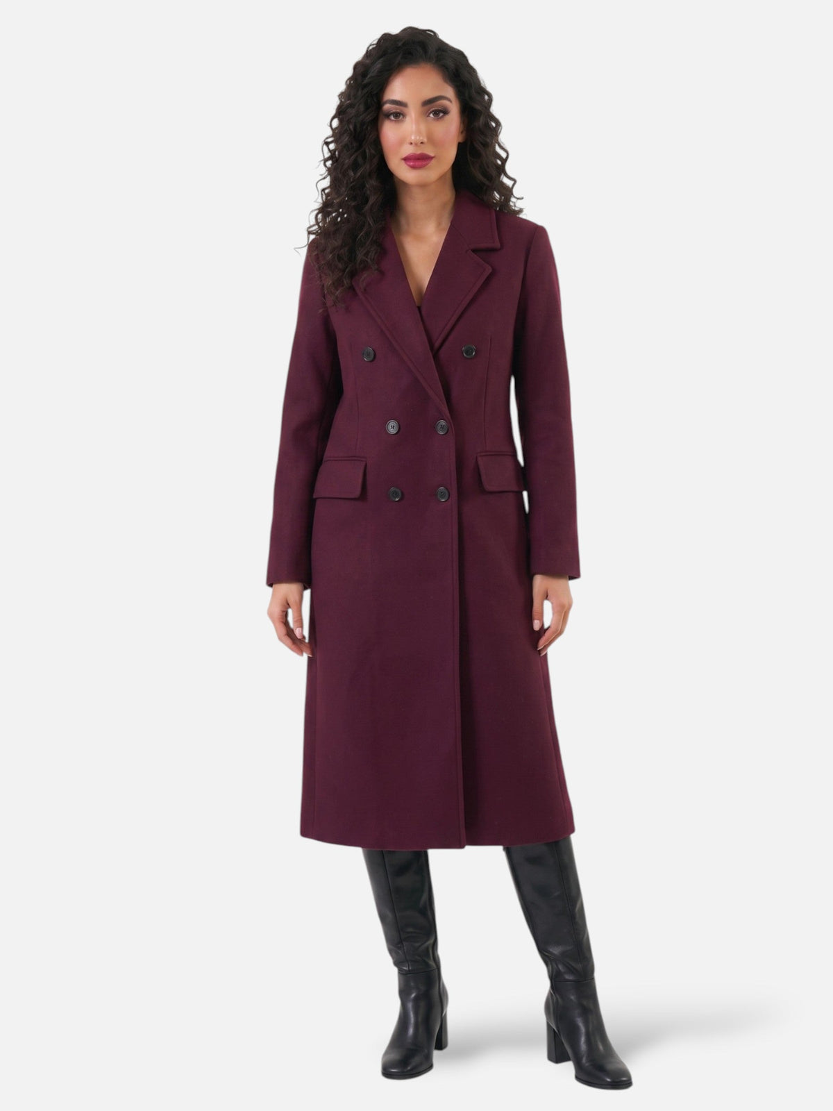 Manteau cintré à double boutonnage — Amielle Paris