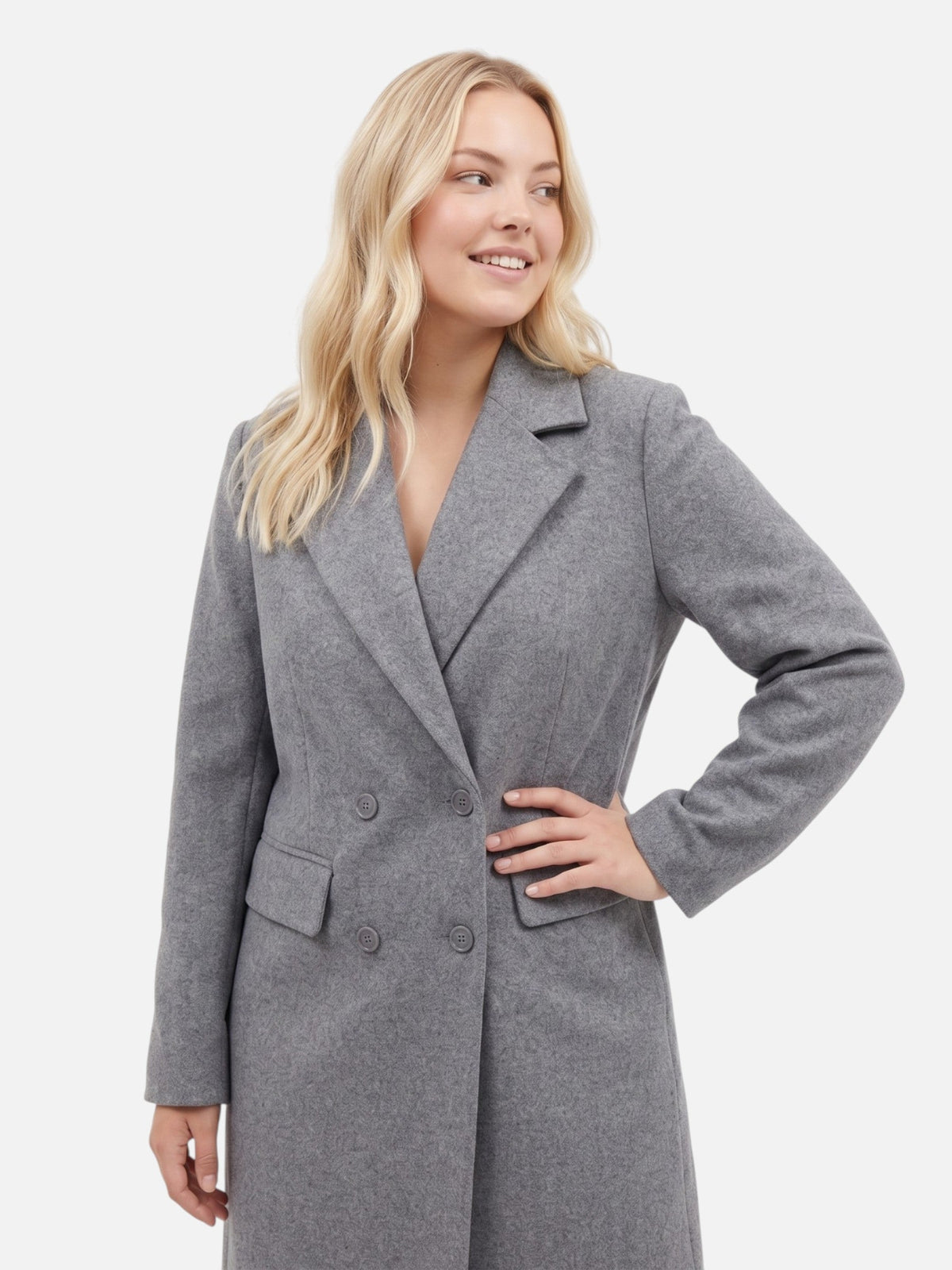 Manteau cintré à double boutonnage — Amielle Paris
