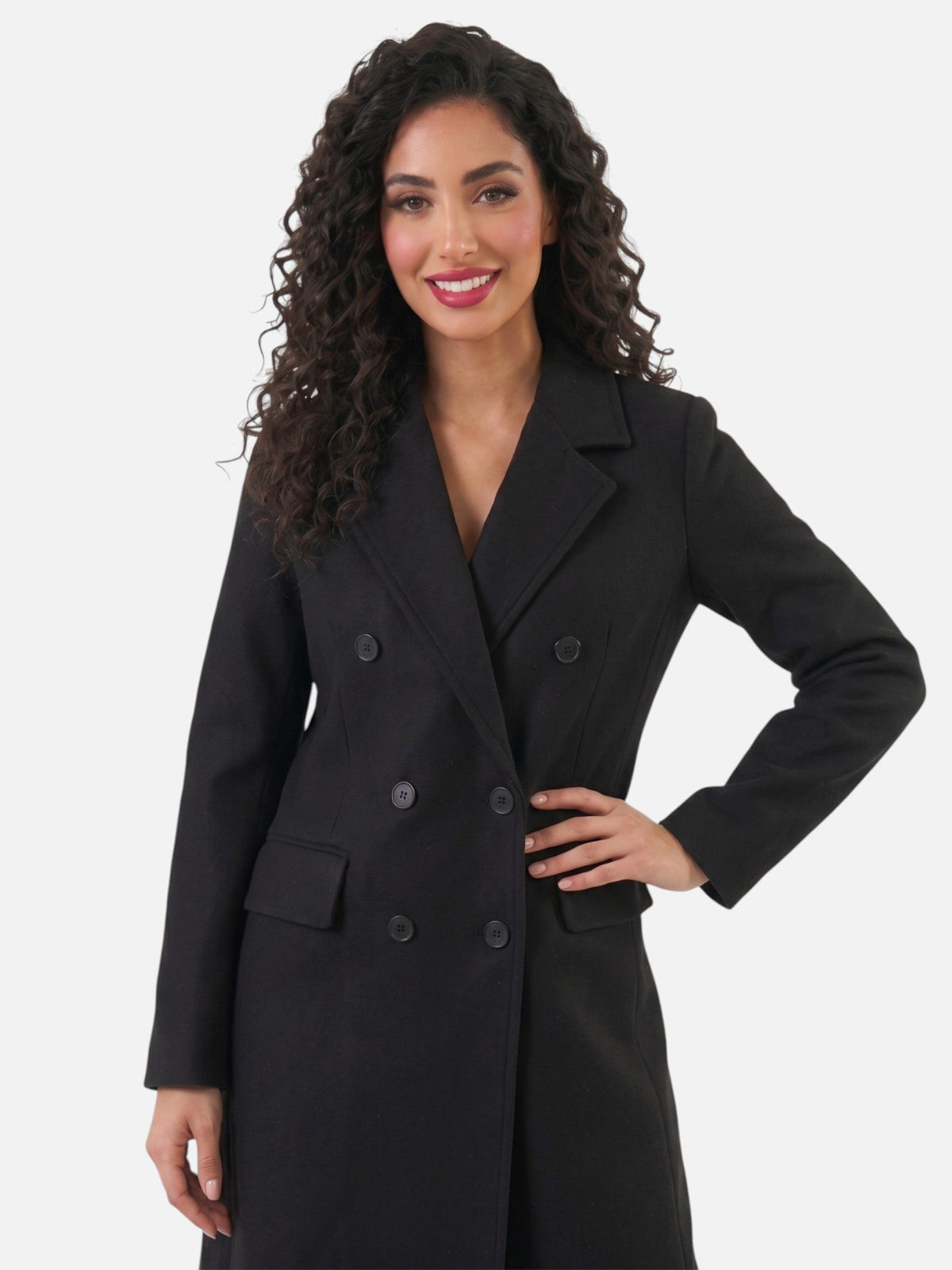 Manteau cintré à double boutonnage — Amielle Paris