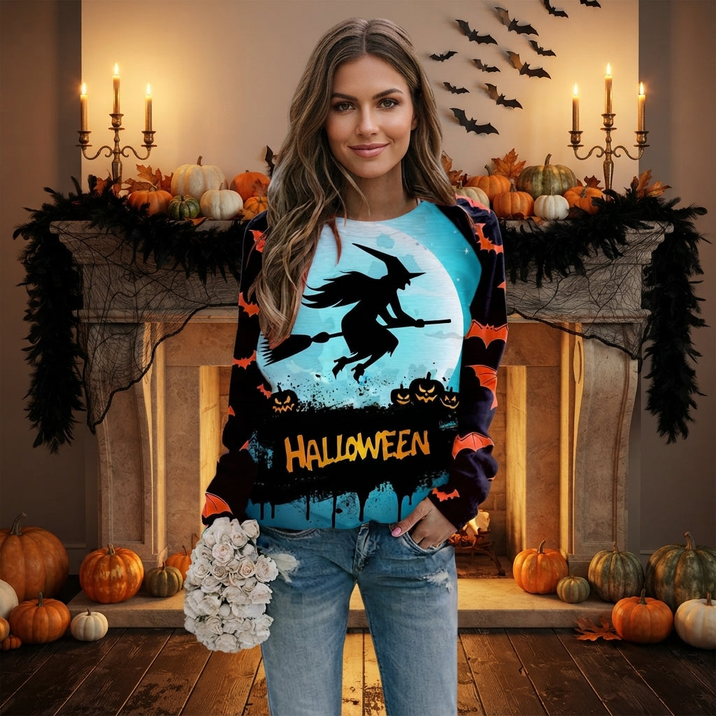 Broomstick Bash — Sweat imprimé Halloween — vue principale