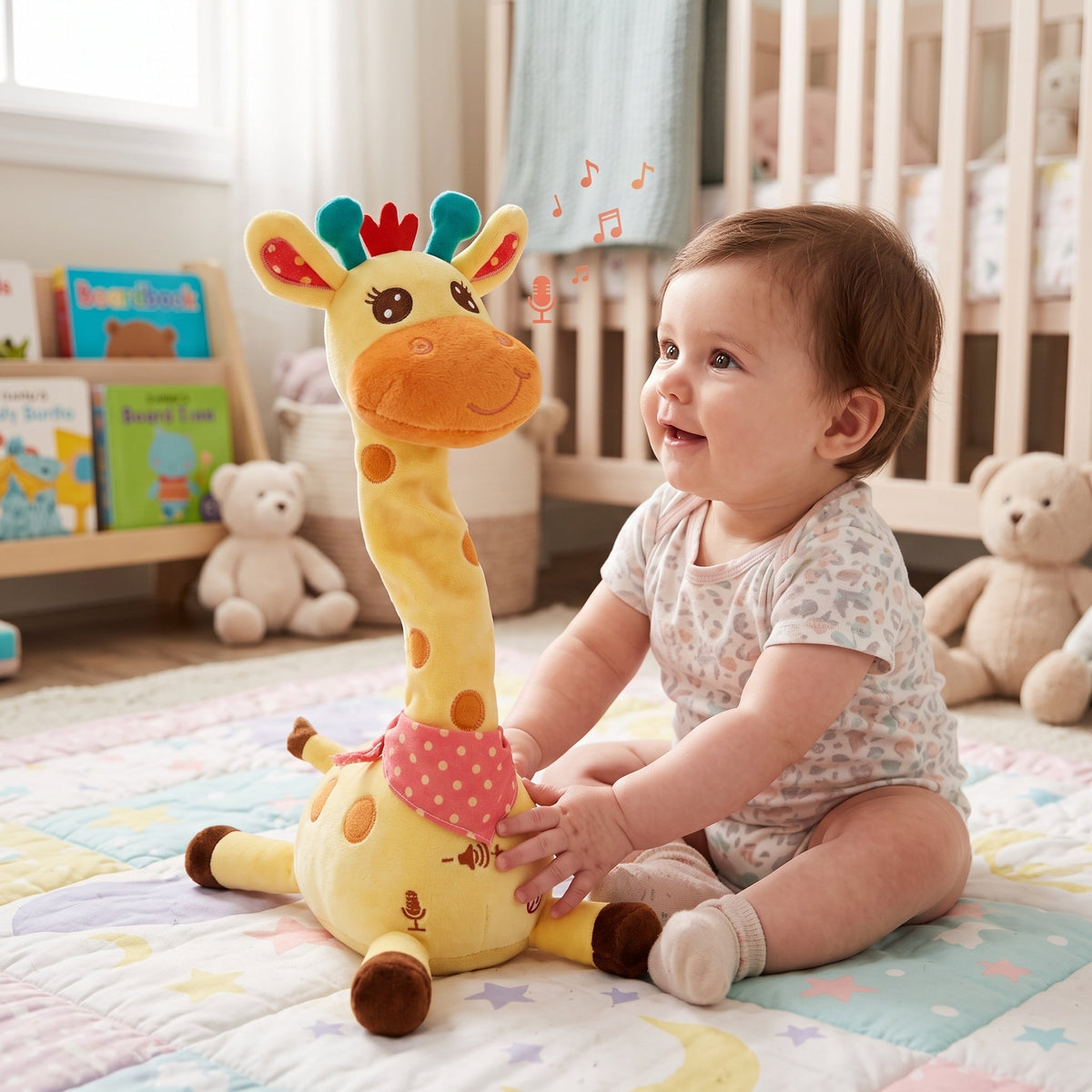 Peluche girafe musicale qui danse et répète — vue 6