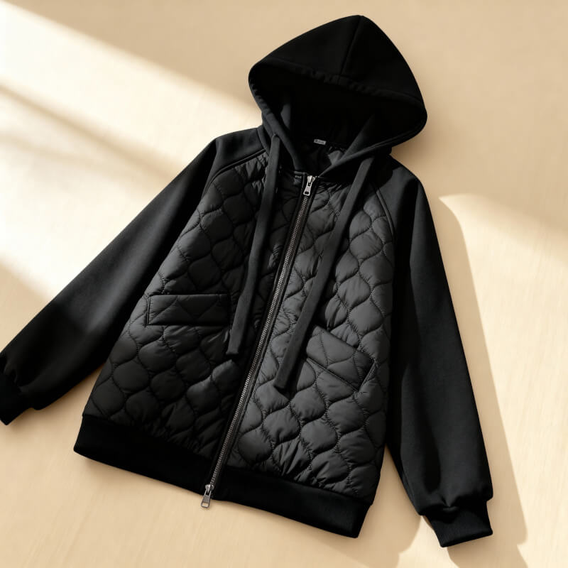 Harper — Veste matelassée à capuche et coupe ample — Amielle Paris