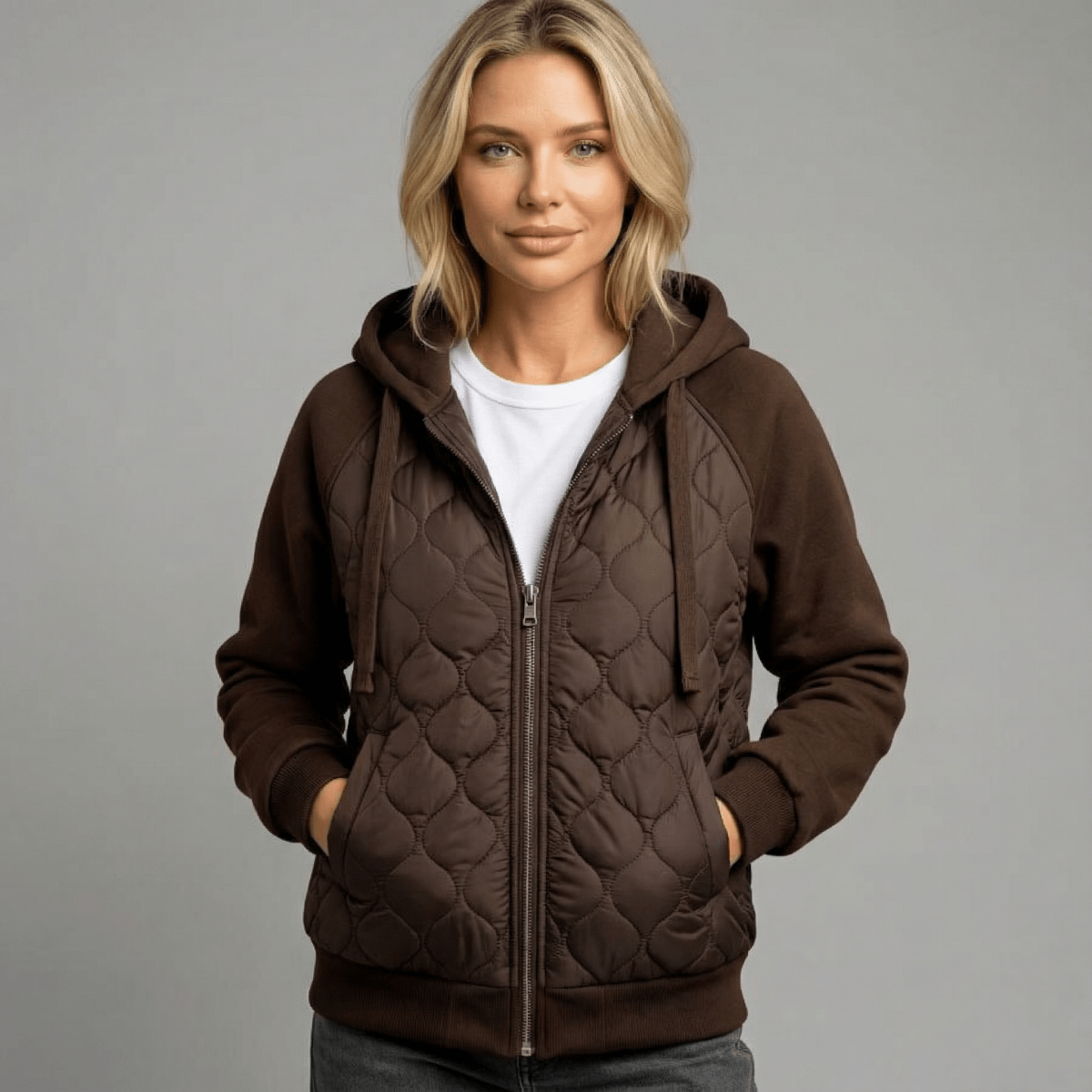 Harper — Veste matelassée à capuche et coupe ample — Amielle Paris