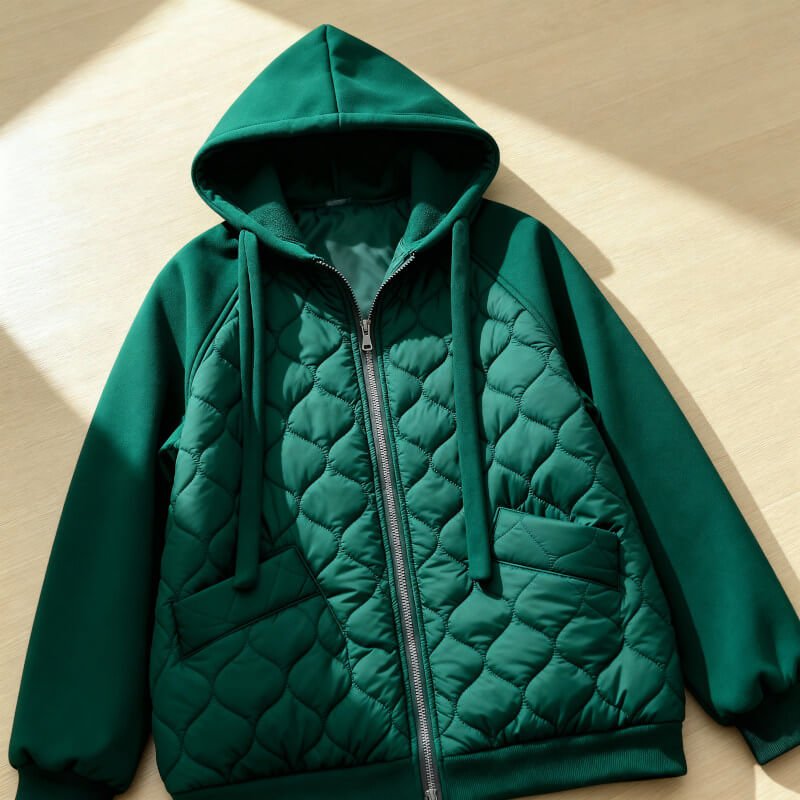 Harper — Veste matelassée à capuche et coupe ample — Amielle Paris