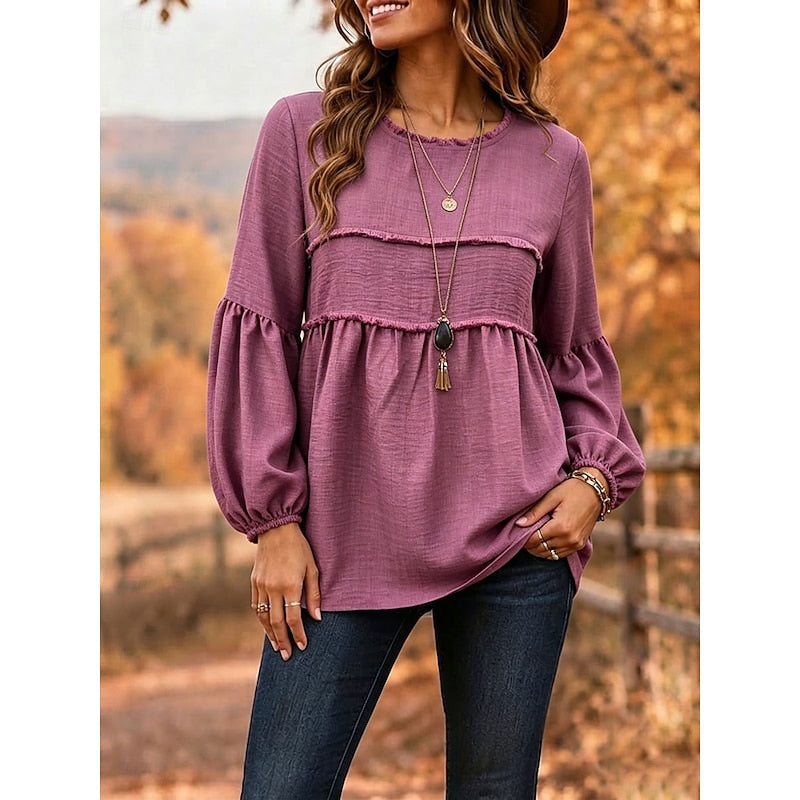 Blouse à basque et volants — Amielle Paris