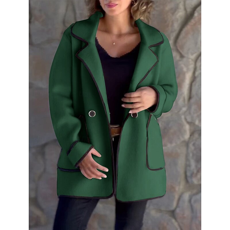 Manteau ample à bordures contrastées — Amielle Paris