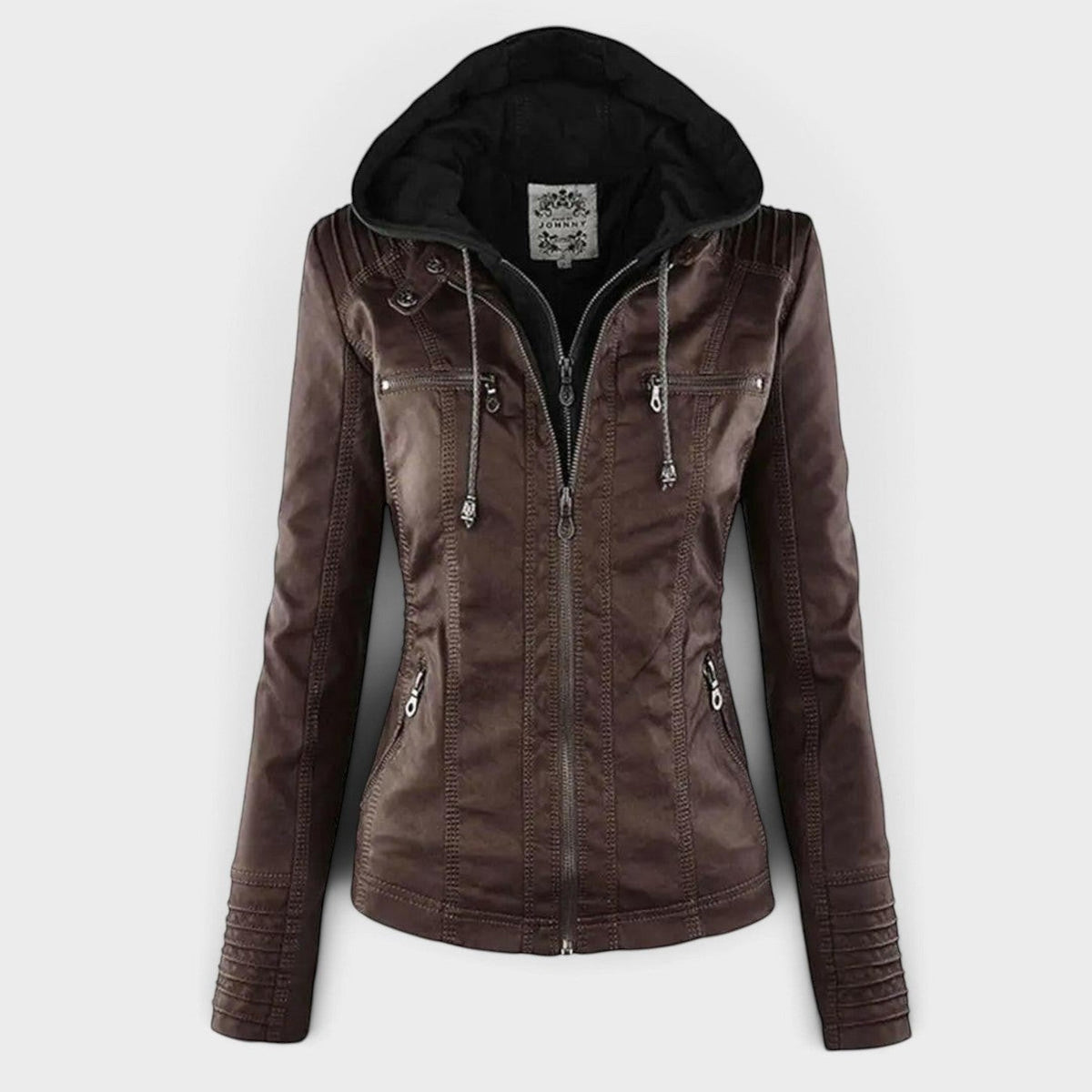 Olive | Veste à capuche amovible