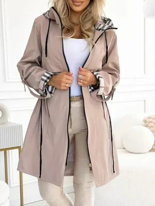 Amelia — Manteau zippé à capuche — Amielle Paris
