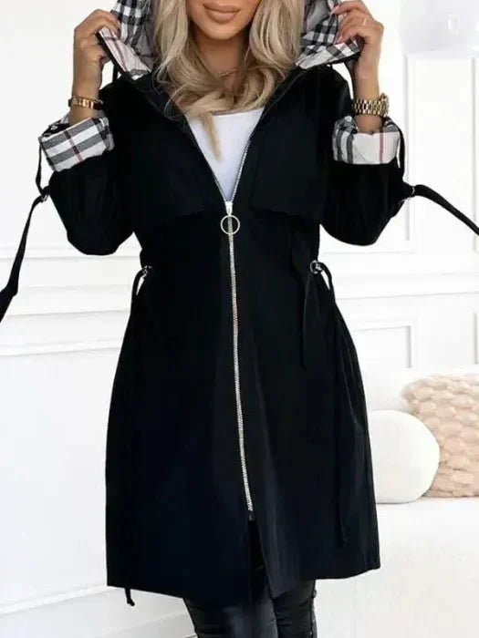Amelia — Manteau zippé à capuche — Amielle Paris