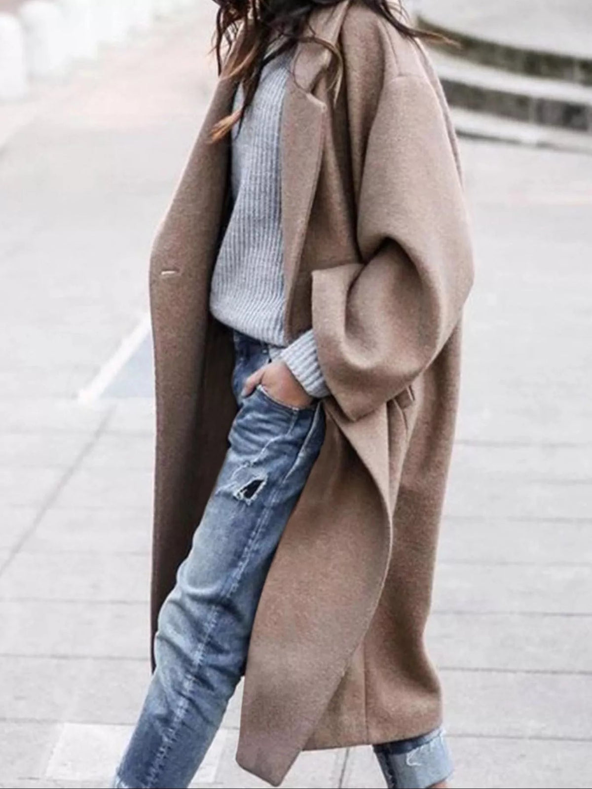 Manteau long ample à manches larges — Amielle Paris