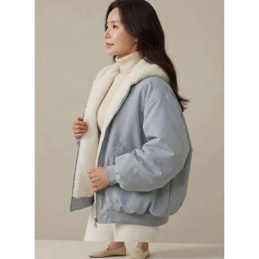 Liana — Blouson bomber décontracté à capuche — Amielle Paris