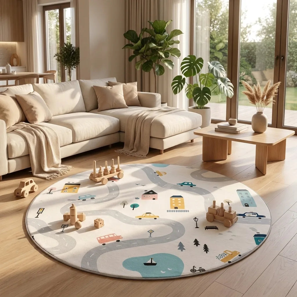 Tapis de jeu bébé voitures et camions — 140 cm — vue 5