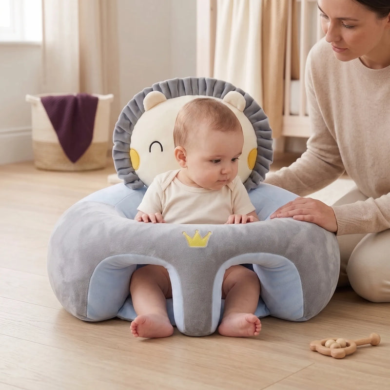 Coussin d’assise bébé en peluche — 55 × 45 cm — vue 1
