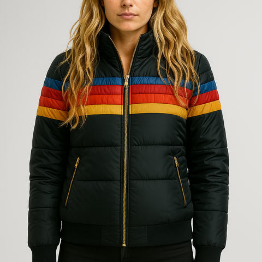 Elvire | Veste matelassée à bandes colorées