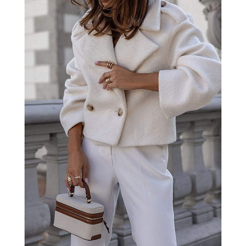 Caban court à double boutonnage — Amielle Paris