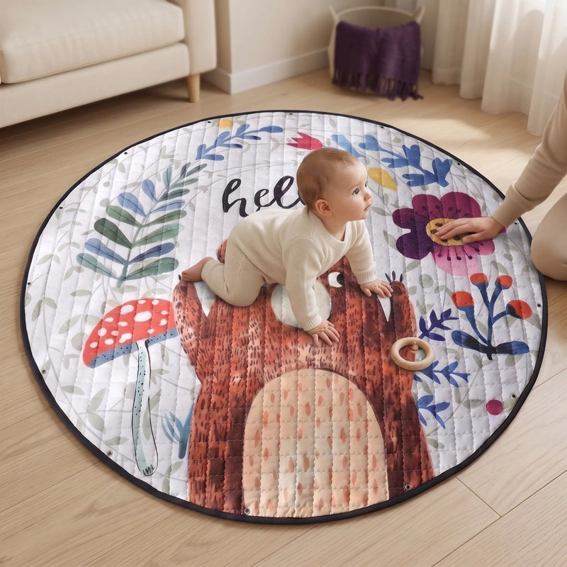 Grand tapis de jeu rond bébé — 150 cm — vue 1