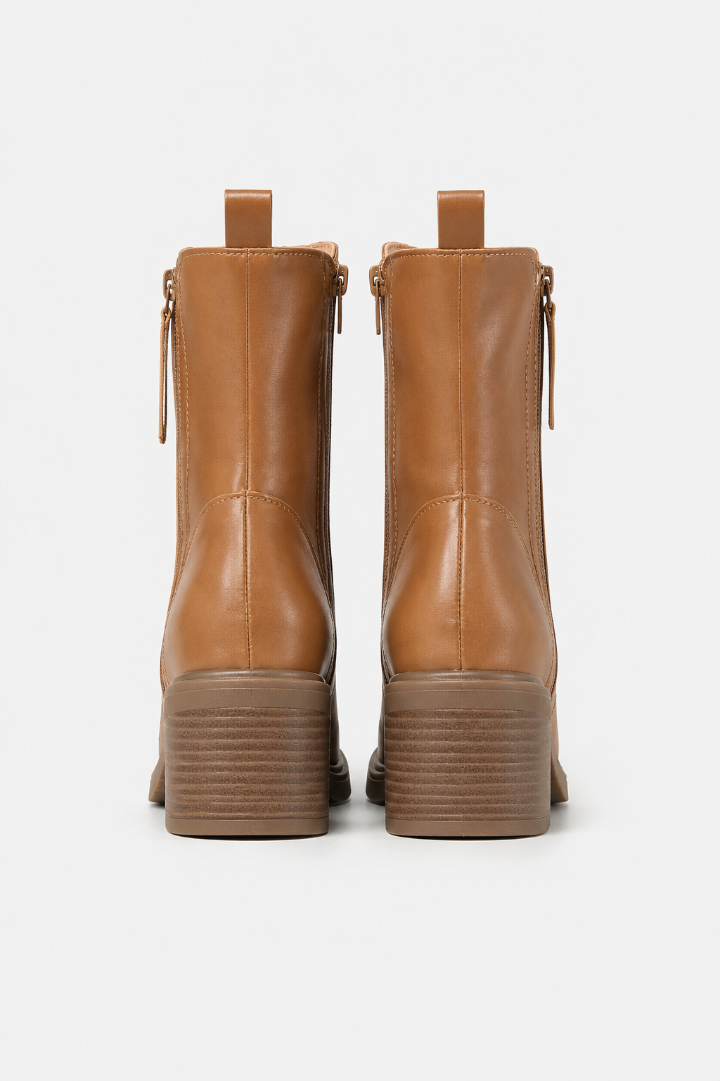 Bottines à talon bas zippées Pauline — Amielle Paris