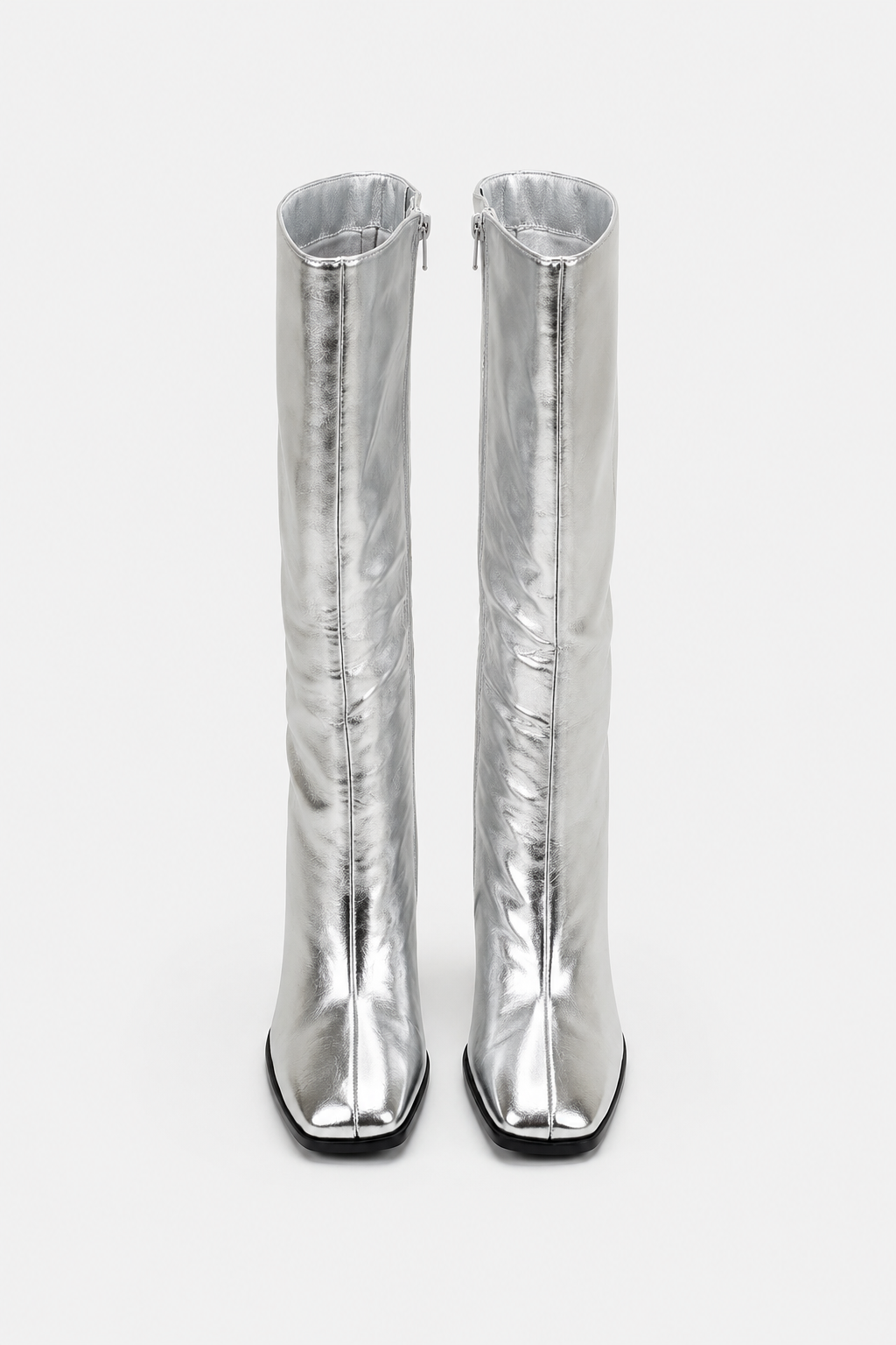 Bottes hautes métallisées Gabrielle — Amielle Paris