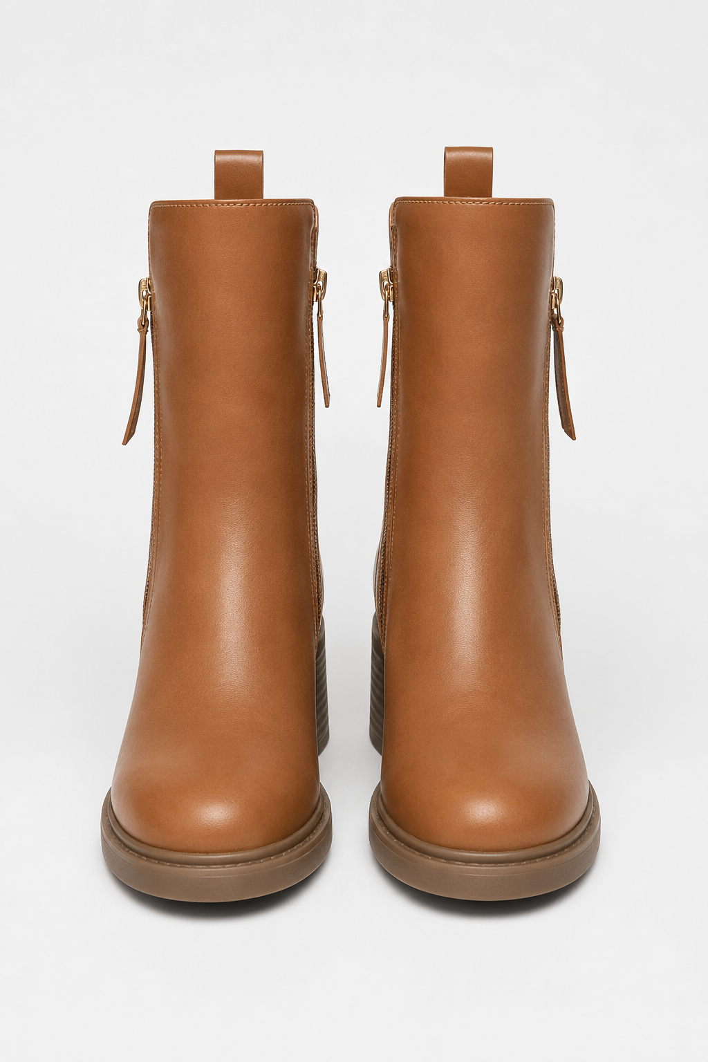 Bottines à talon bas zippées Pauline — Amielle Paris