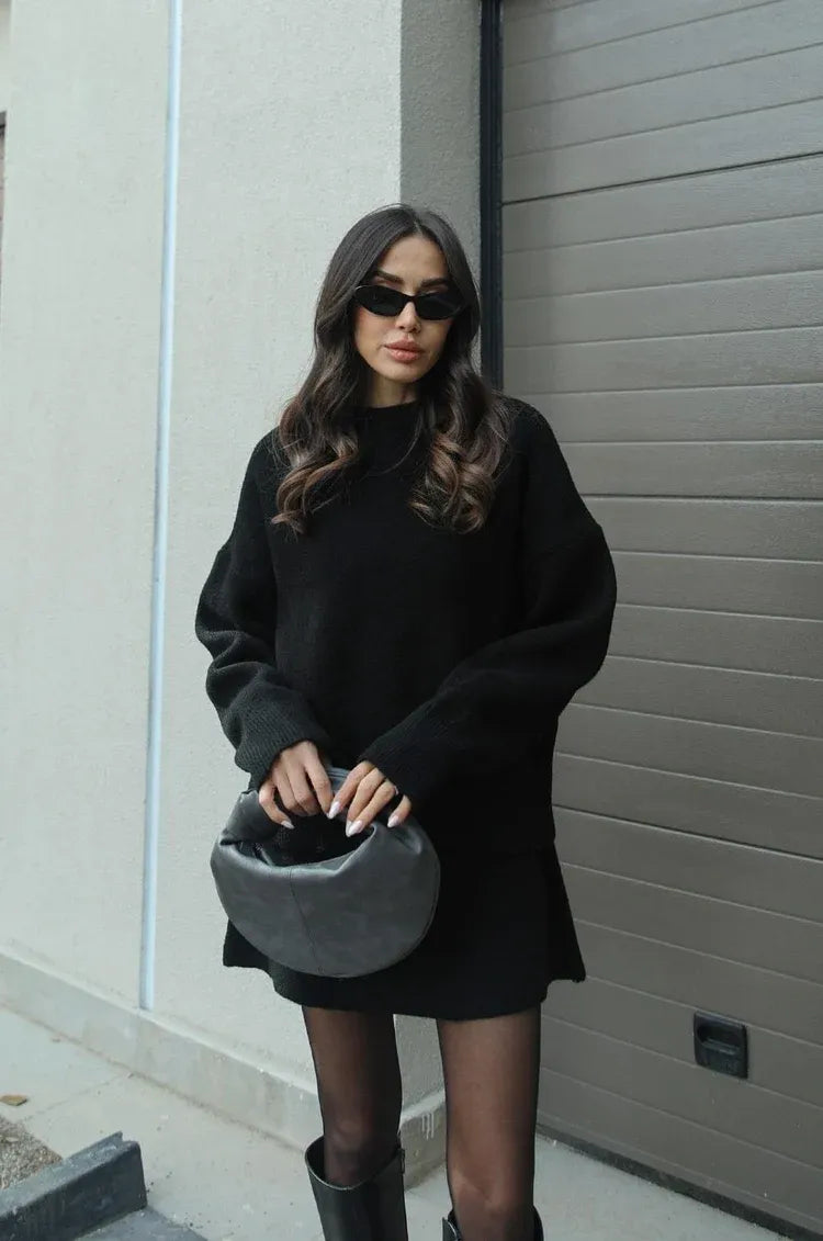 Vivian — Ensemble pull et jupe assortie — Amielle Paris