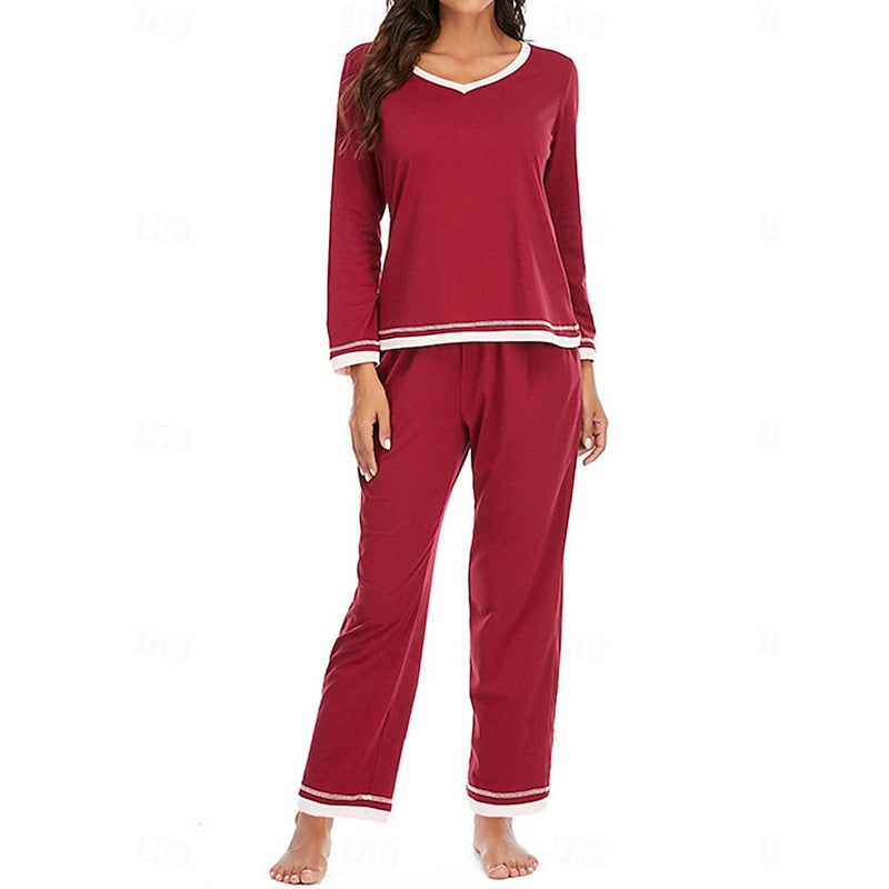 Ensemble haut et pantalon à finitions côtelées — Amielle Paris