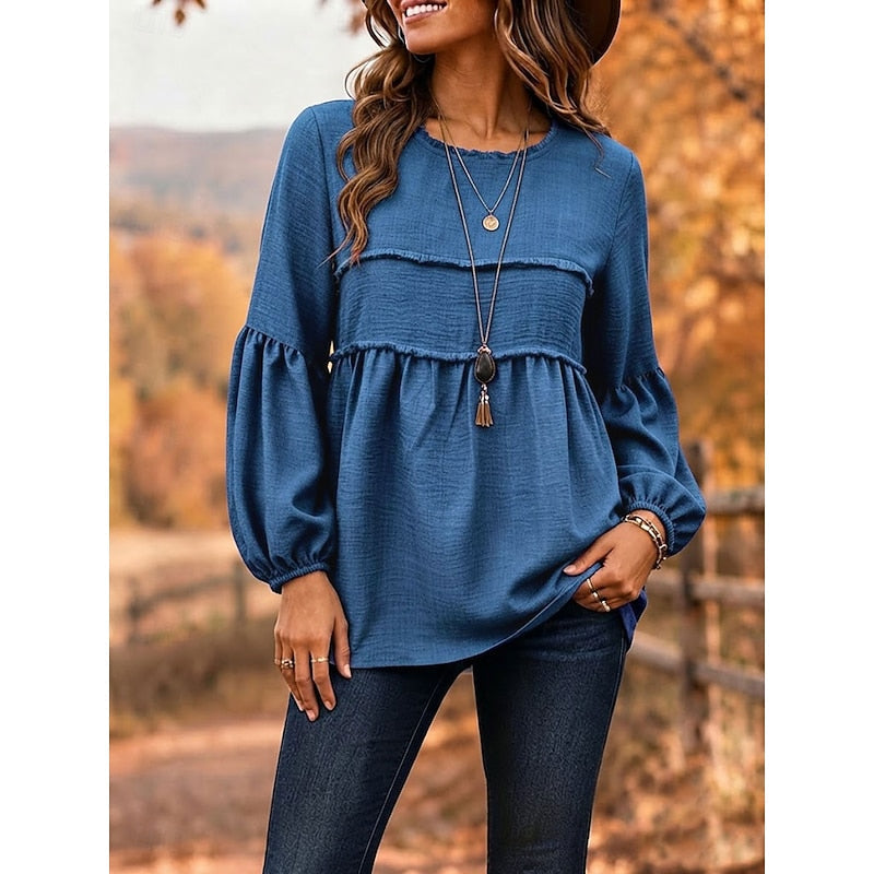 Blouse à basque et volants — Amielle Paris