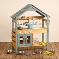 Cuisine extérieure enfant en bois — 26 pièces — vue 1