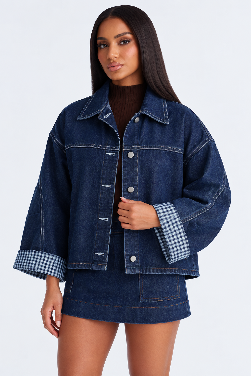 Veste en jean matelassée à coupe ample — Amielle Paris