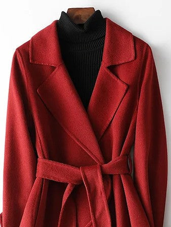 Manteau portefeuille à revers et ceinture — Amielle Paris
