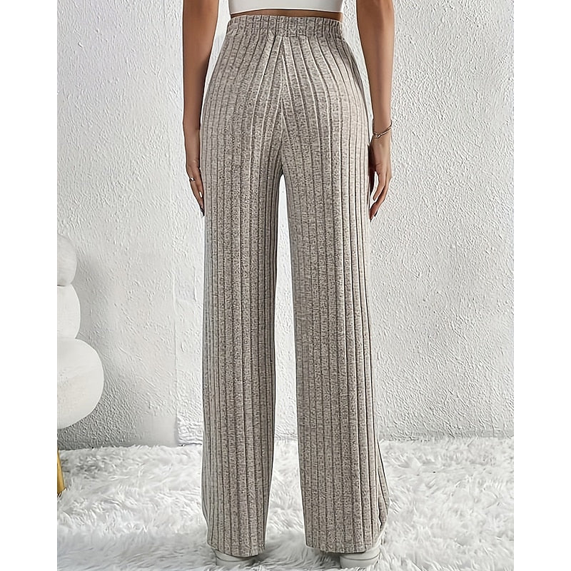 Marielle | Pantalon côtelé large à taille haute — Amielle Paris