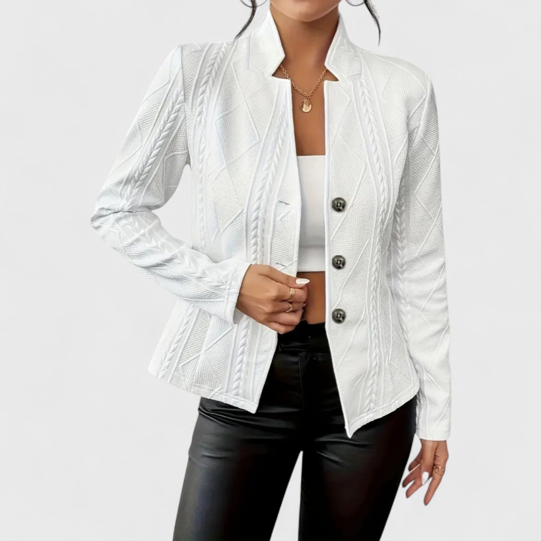 Carine | Cardigan torsadé boutonné