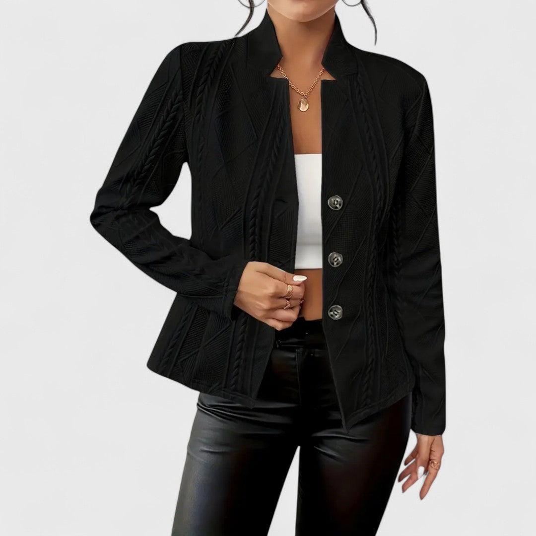 Carine | Cardigan torsadé boutonné