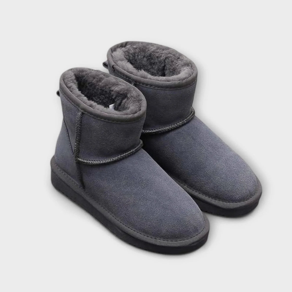 Bottines courtes aspect daim doublées en polaire — Amielle Paris