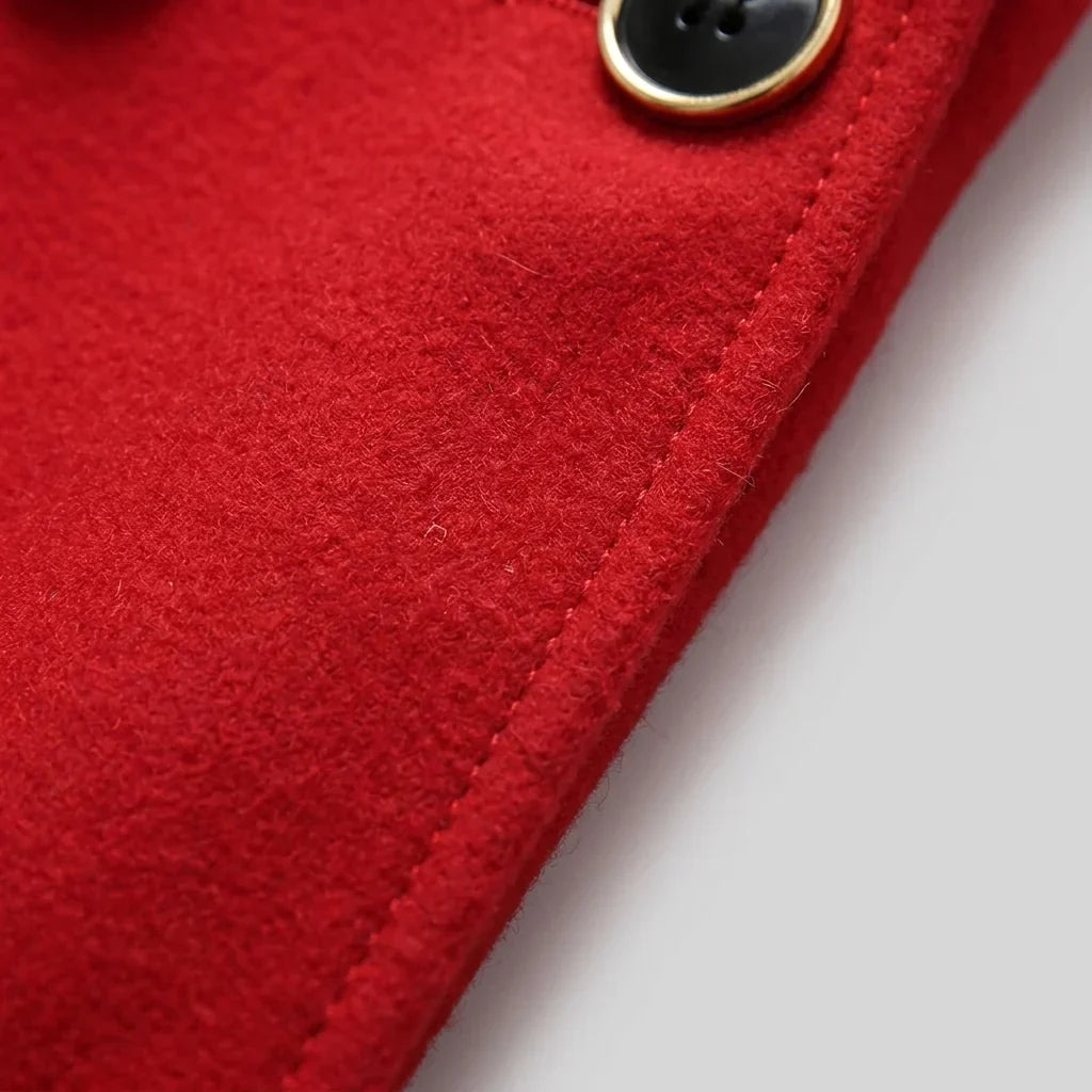 Manteau évasé à col en fausse fourrure — Amielle Paris