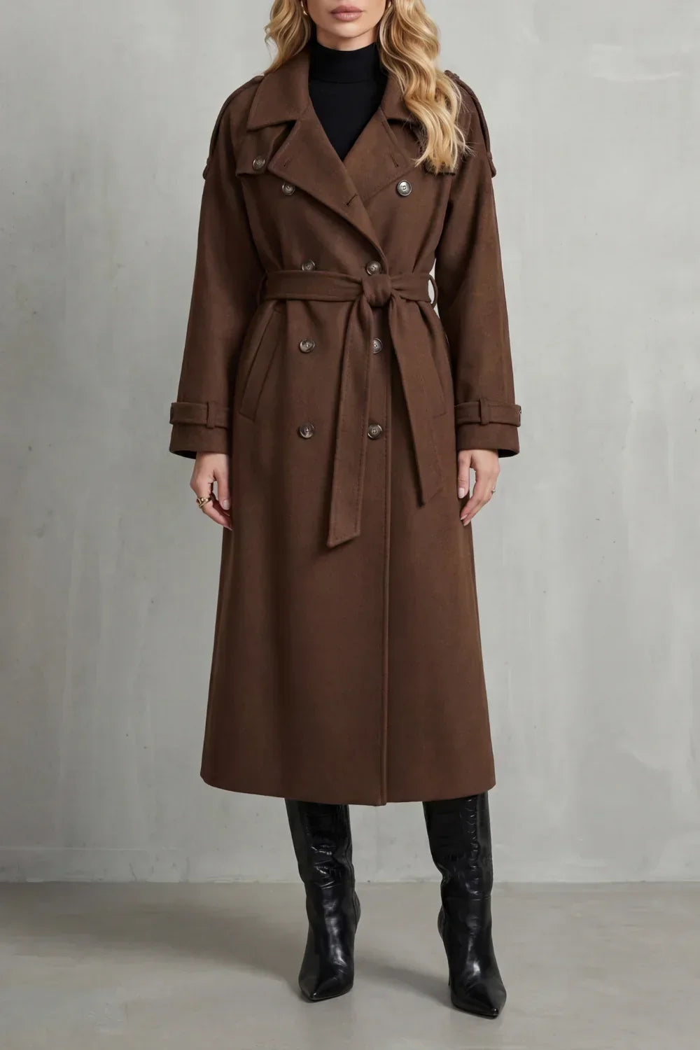Trench ample croisé à épaules tombantes — Amielle Paris