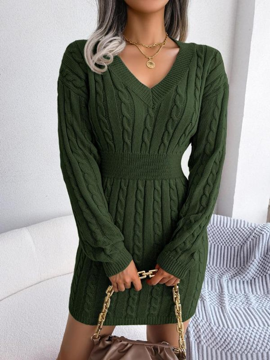 Bianca — Robe courte torsadée à col en V — Amielle Paris