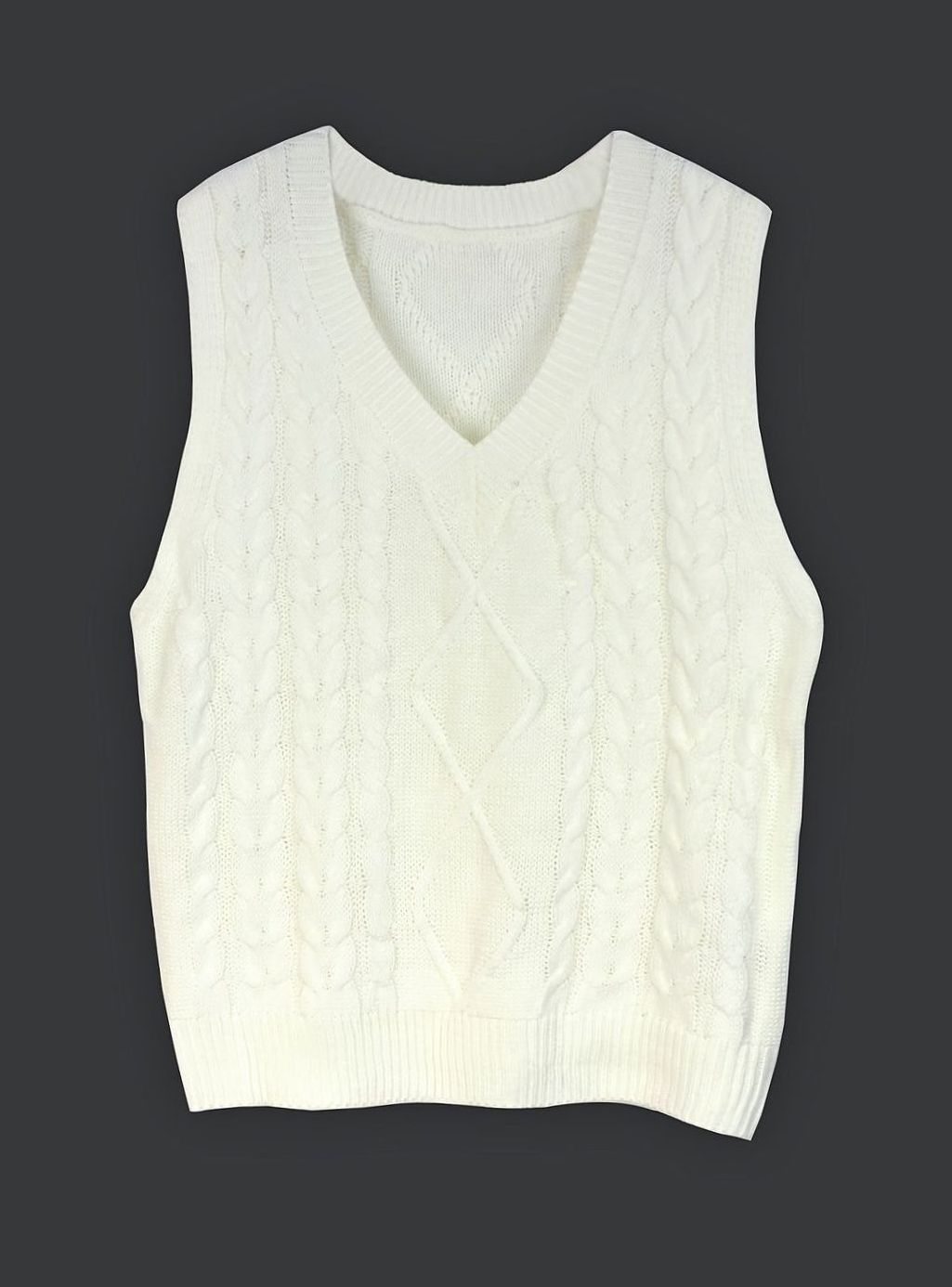 Pull ample sans manches torsadé à col V — Amielle Paris
