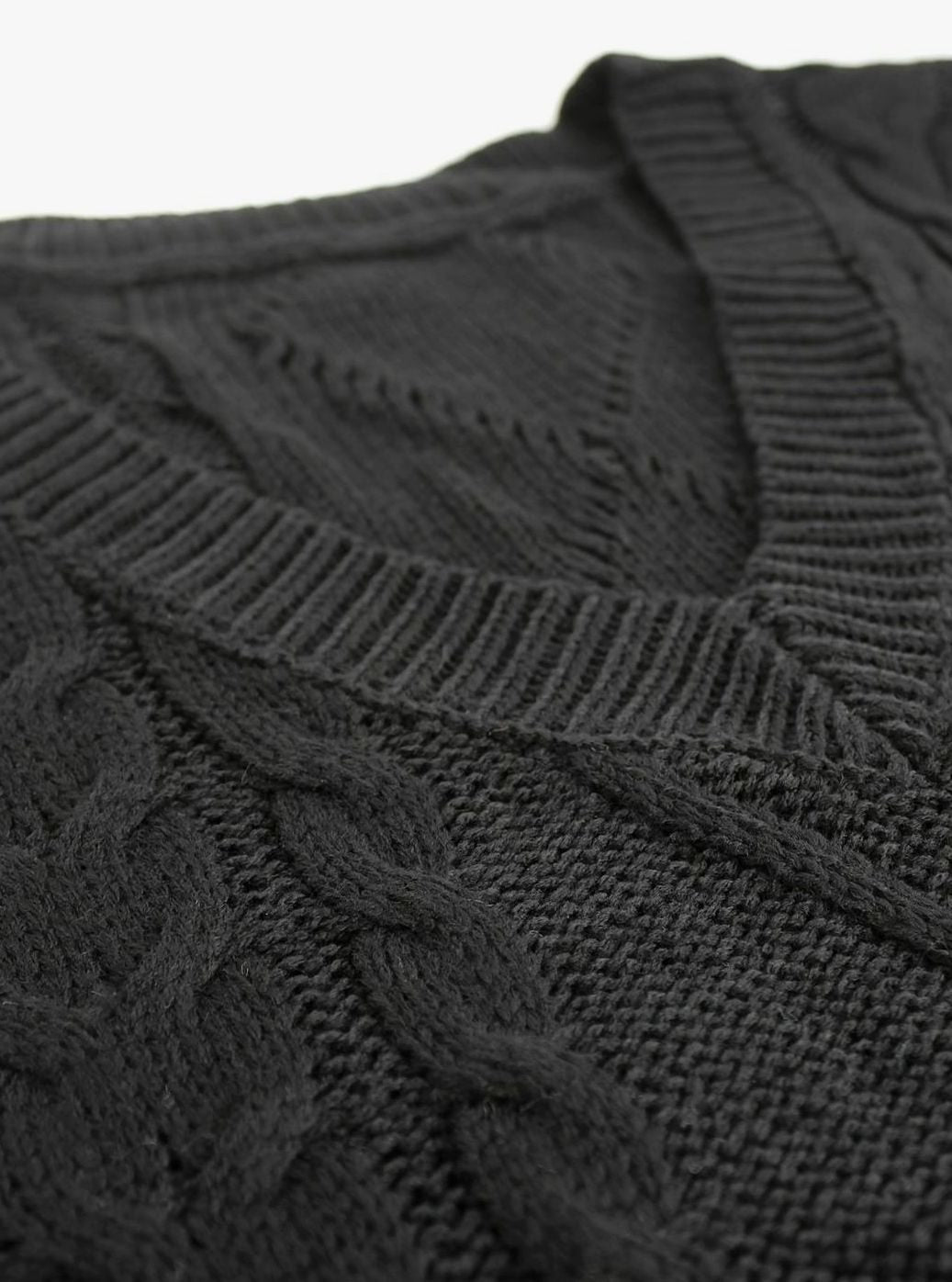Pull ample sans manches torsadé à col V — Amielle Paris