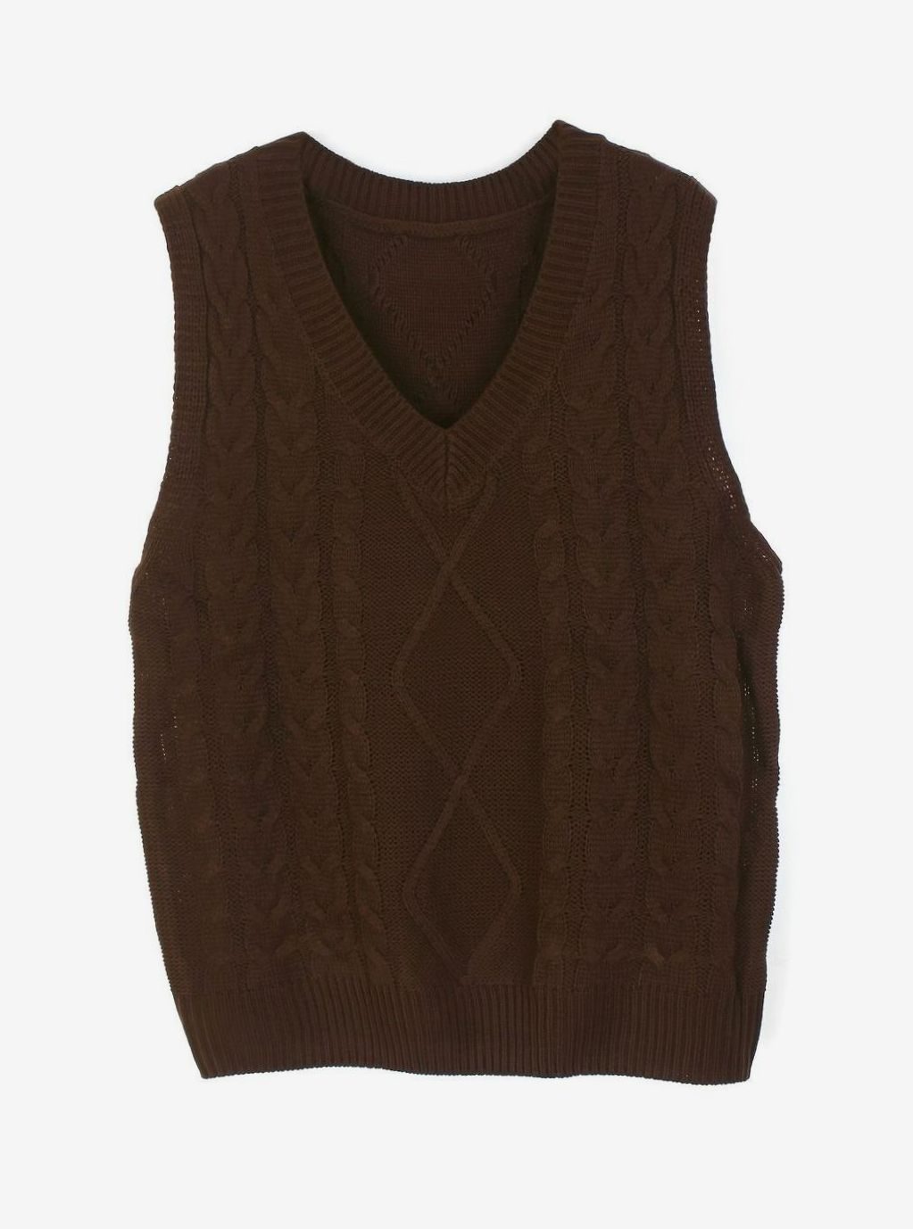 Pull ample sans manches torsadé à col V — Amielle Paris
