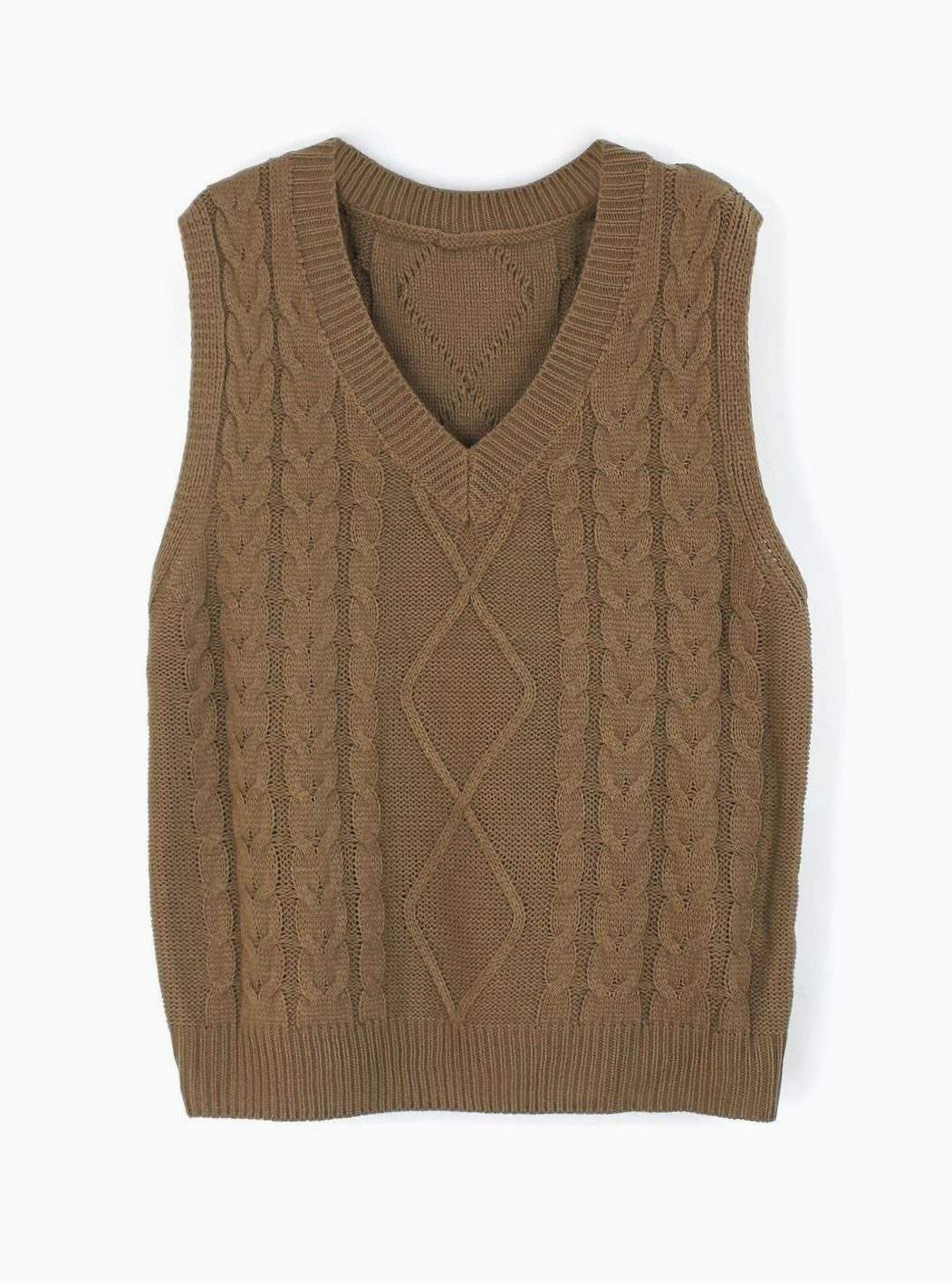 Pull ample sans manches torsadé à col V — Amielle Paris