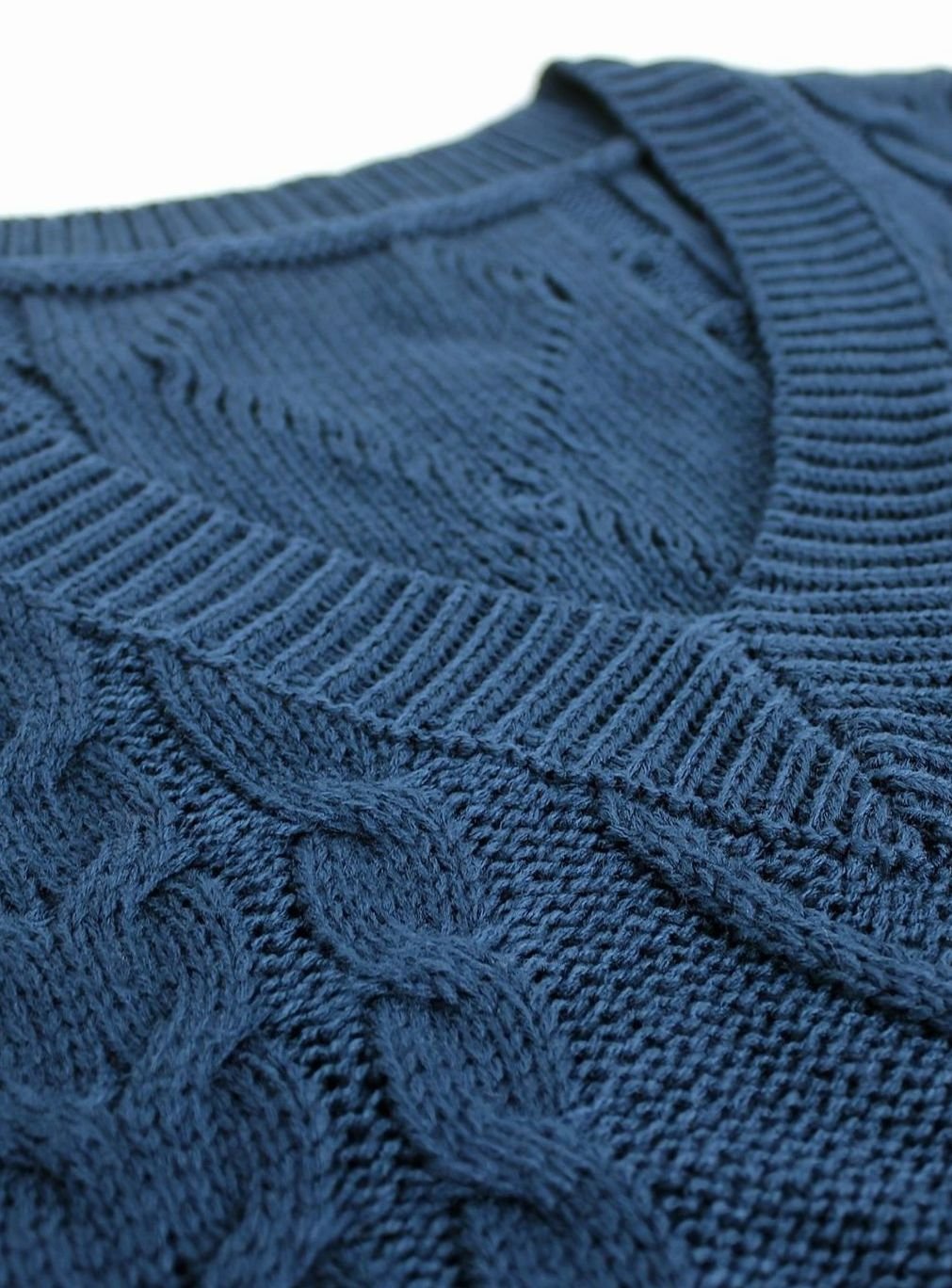 Pull ample sans manches torsadé à col V — Amielle Paris